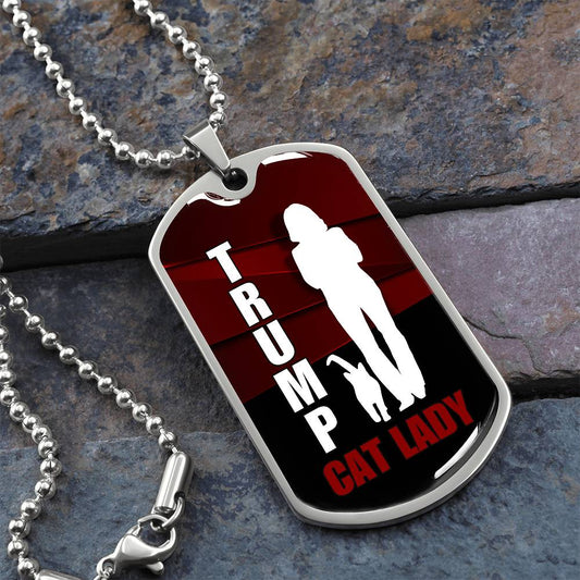 Trump Cat Lady Dog Tag Necklace - Jewelry - EpiAl's Shop