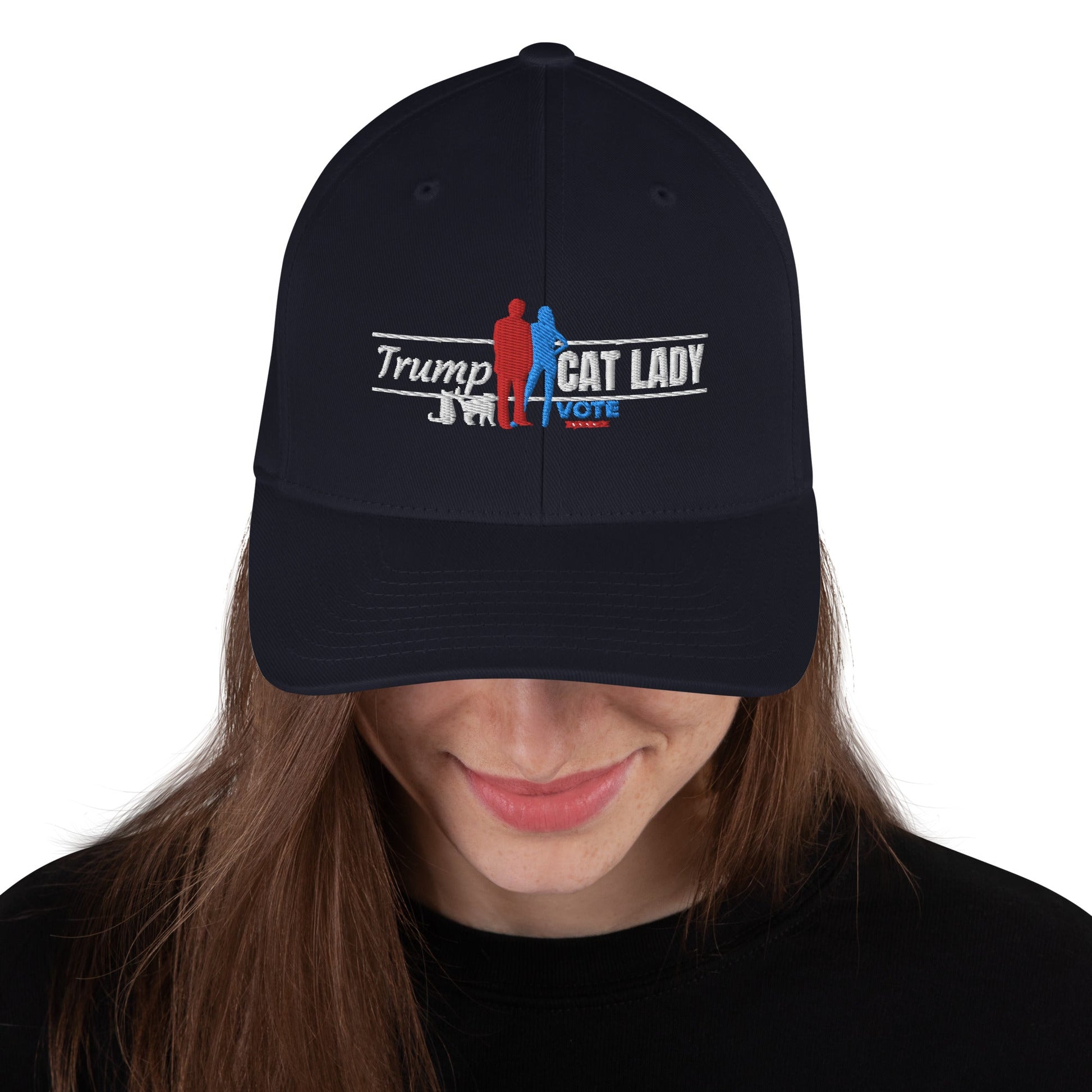 Trump Cat Lady Embroidered Structured Twill Cap - Hats - EpiAl's Shop