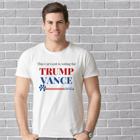 Trump Vance 2024 Cat Gent Unisex Softstyle T - Shirt - T - Shirt - EpiAl's Shop