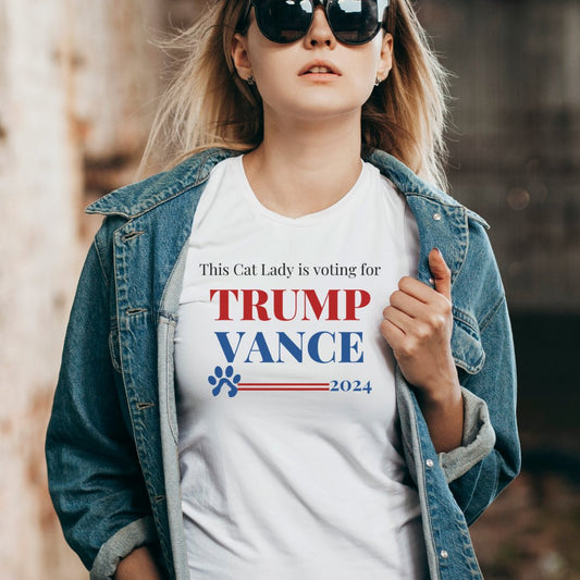 Trump Vance 2024 Cat Lady Unisex Softstyle T - Shirt - T - Shirt - EpiAl's Shop