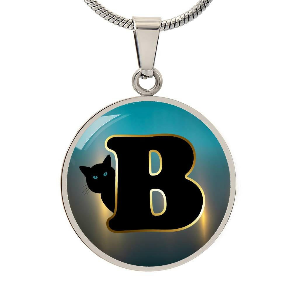 Turquoise Gold B Necklace - Jewelry - Epileptic Al’s Shop