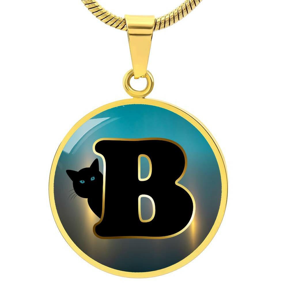 Turquoise Gold B Necklace - Jewelry - Epileptic Al’s Shop