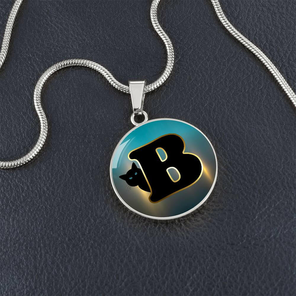 Turquoise Gold B Necklace - Jewelry - Epileptic Al’s Shop