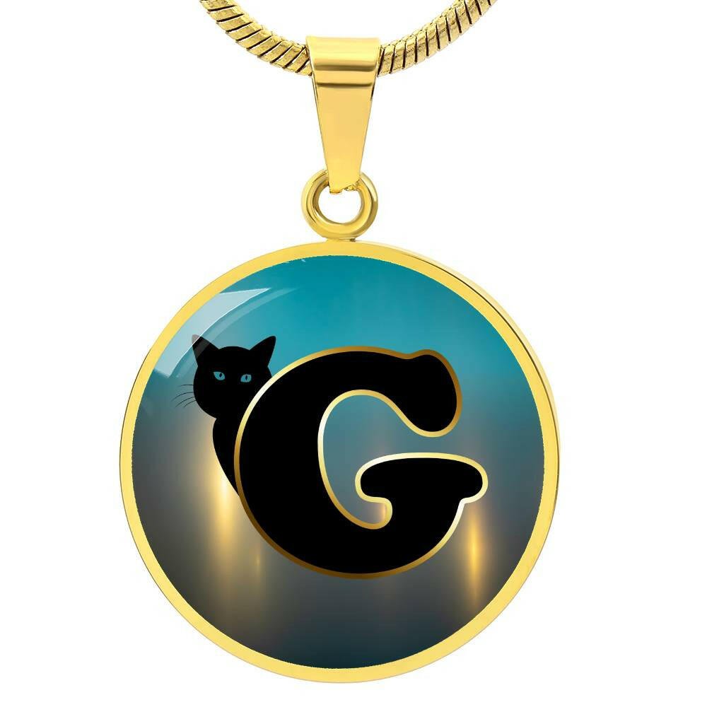 Turquoise Gold G Necklace - Jewelry - Epileptic Al’s Shop