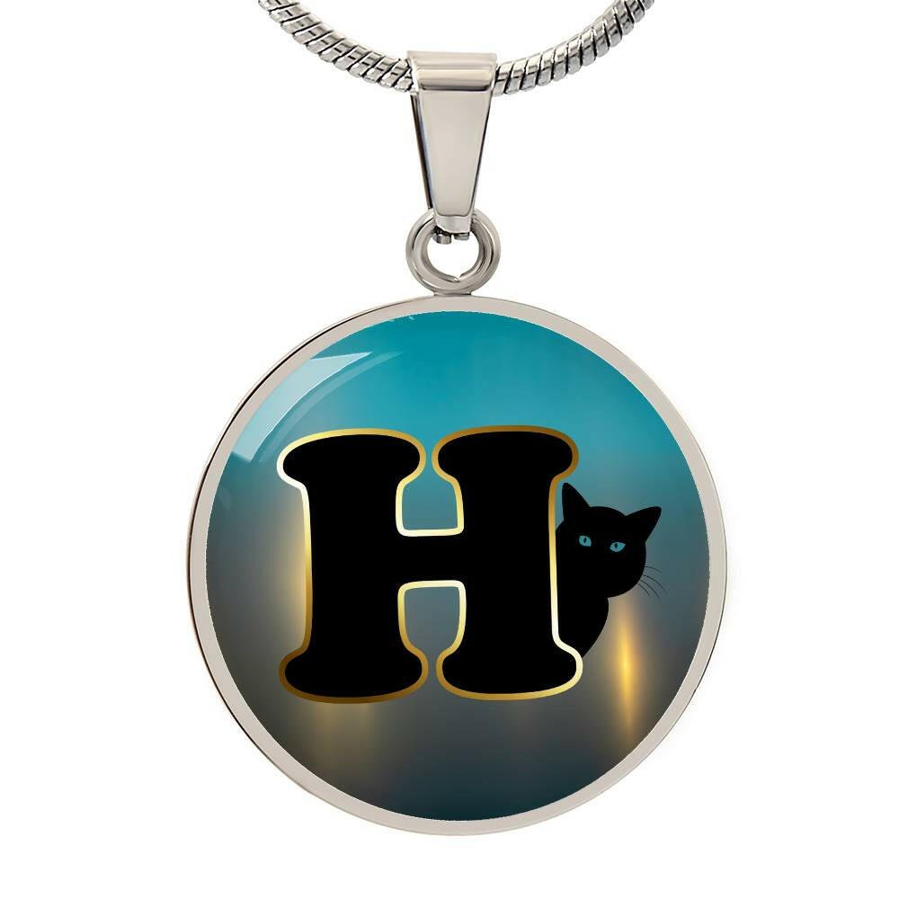 Turquoise Gold H Necklace - Jewelry - Epileptic Al’s Shop