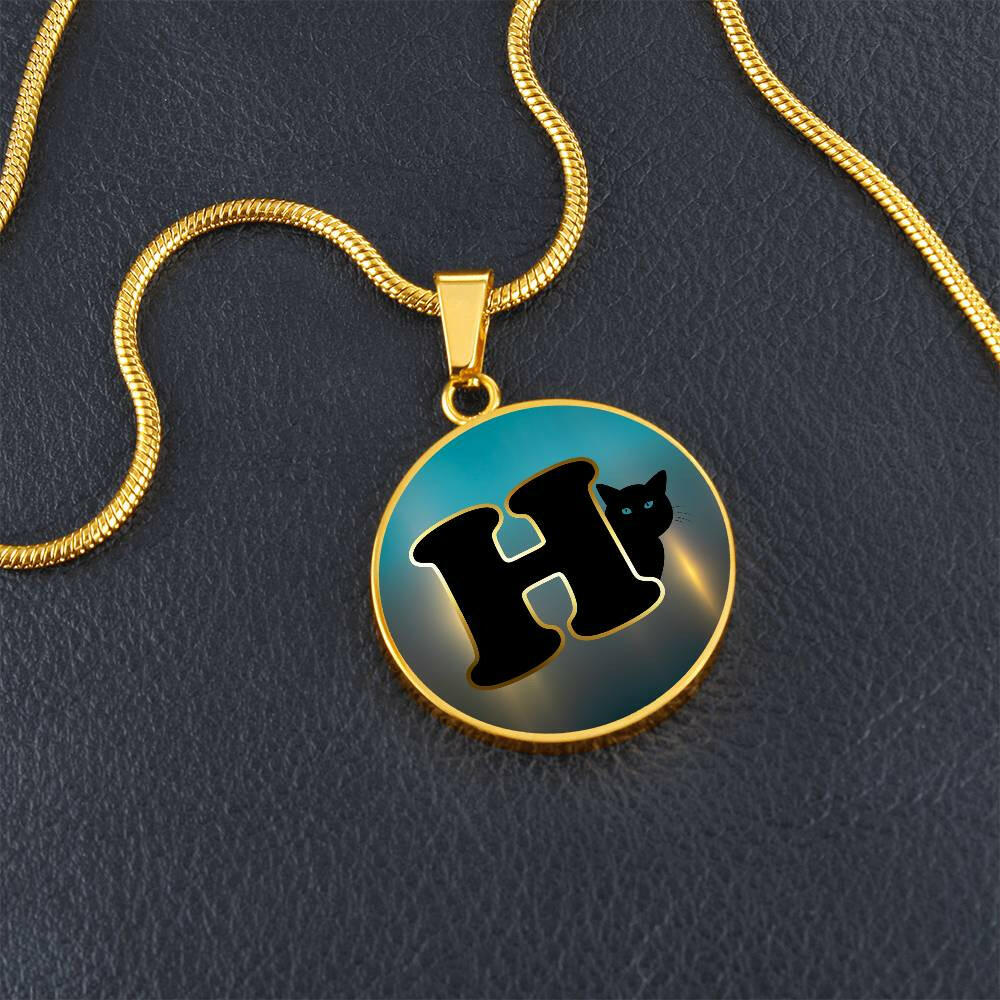 Turquoise Gold H Necklace - Jewelry - Epileptic Al’s Shop