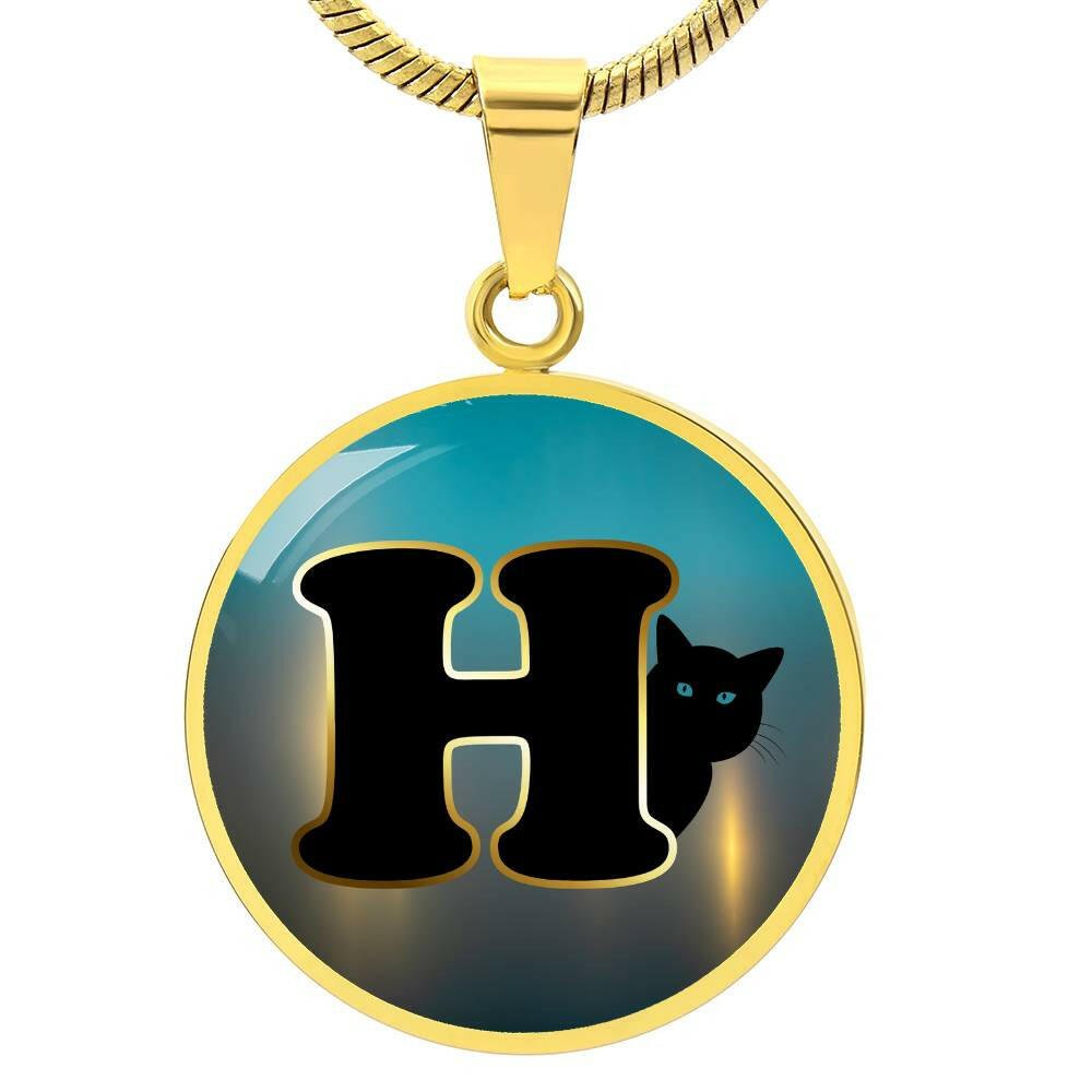 Turquoise Gold H Necklace - Jewelry - Epileptic Al’s Shop