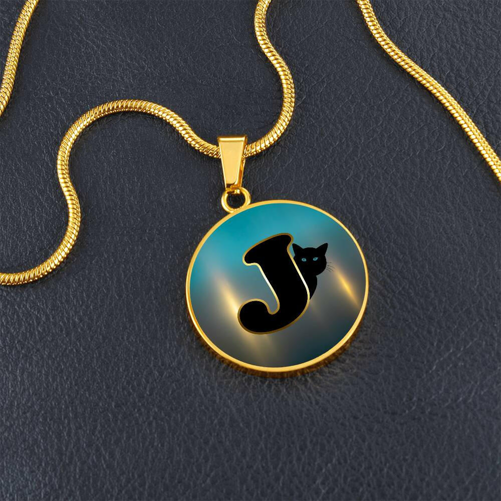 Turquoise Gold J Necklace - Jewelry - Epileptic Al’s Shop