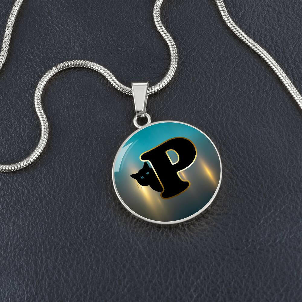 Turquoise Gold P Necklace - Jewelry - Epileptic Al’s Shop