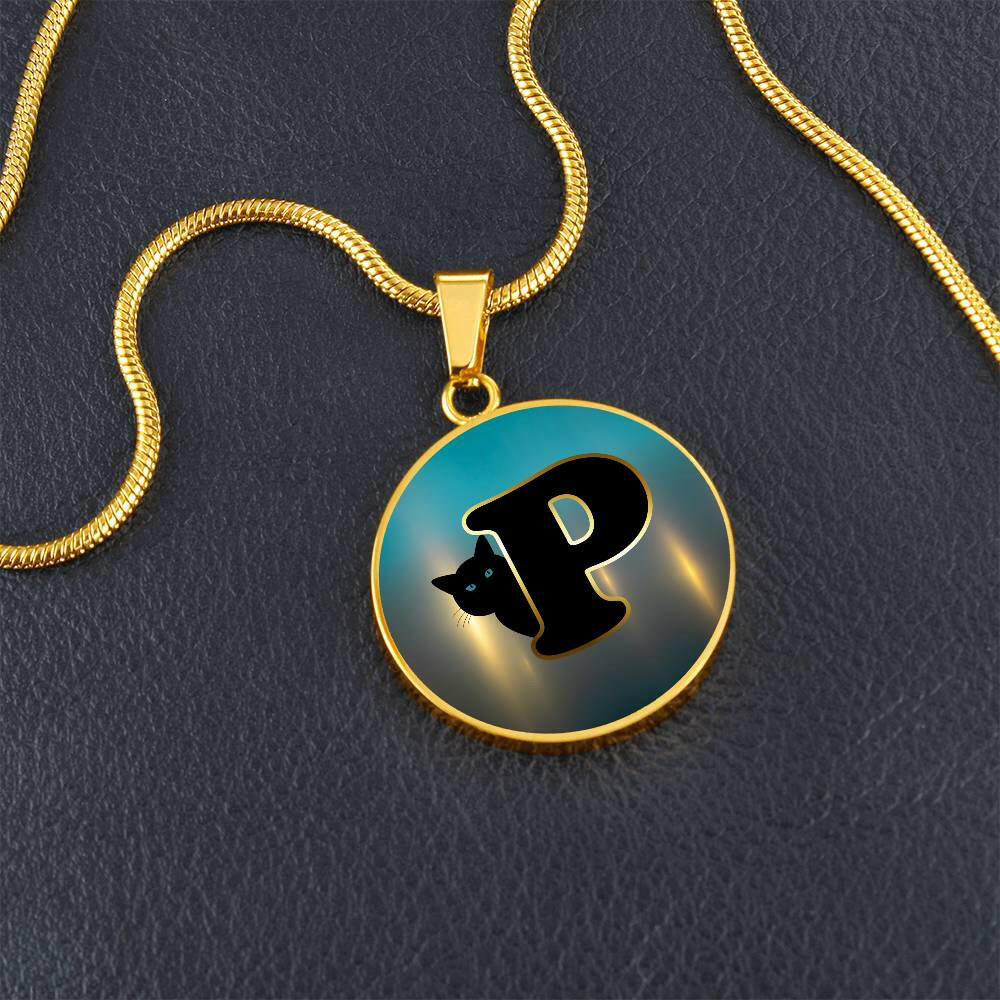 Turquoise Gold P Necklace - Jewelry - Epileptic Al’s Shop