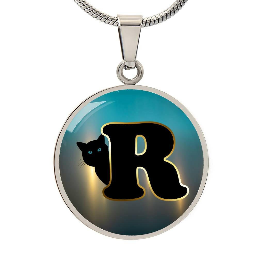 Turquoise Gold R Necklace - Jewelry - Epileptic Al’s Shop