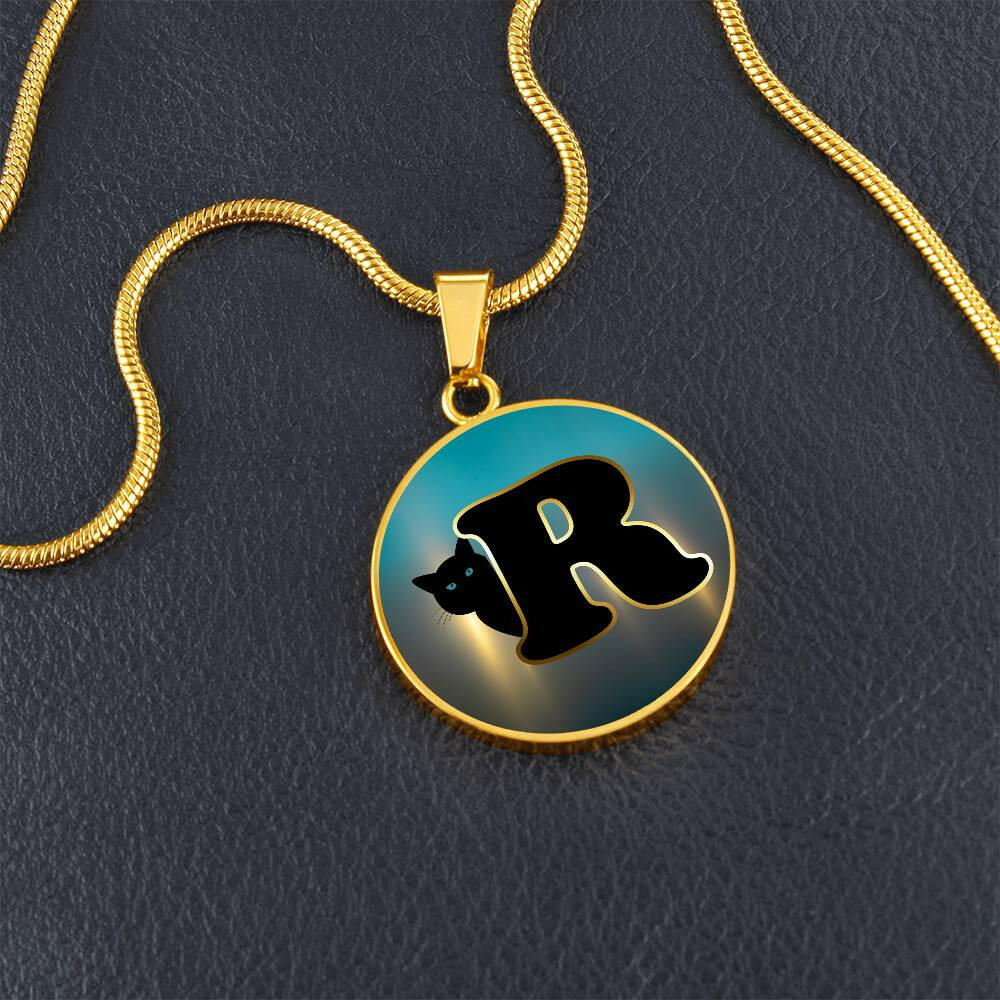 Turquoise Gold R Necklace - Jewelry - Epileptic Al’s Shop