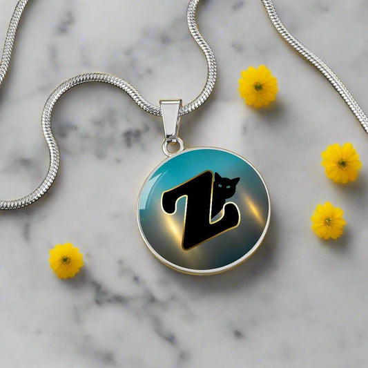 Turquoise Gold Z Necklace - Jewelry - Epileptic Al’s Shop