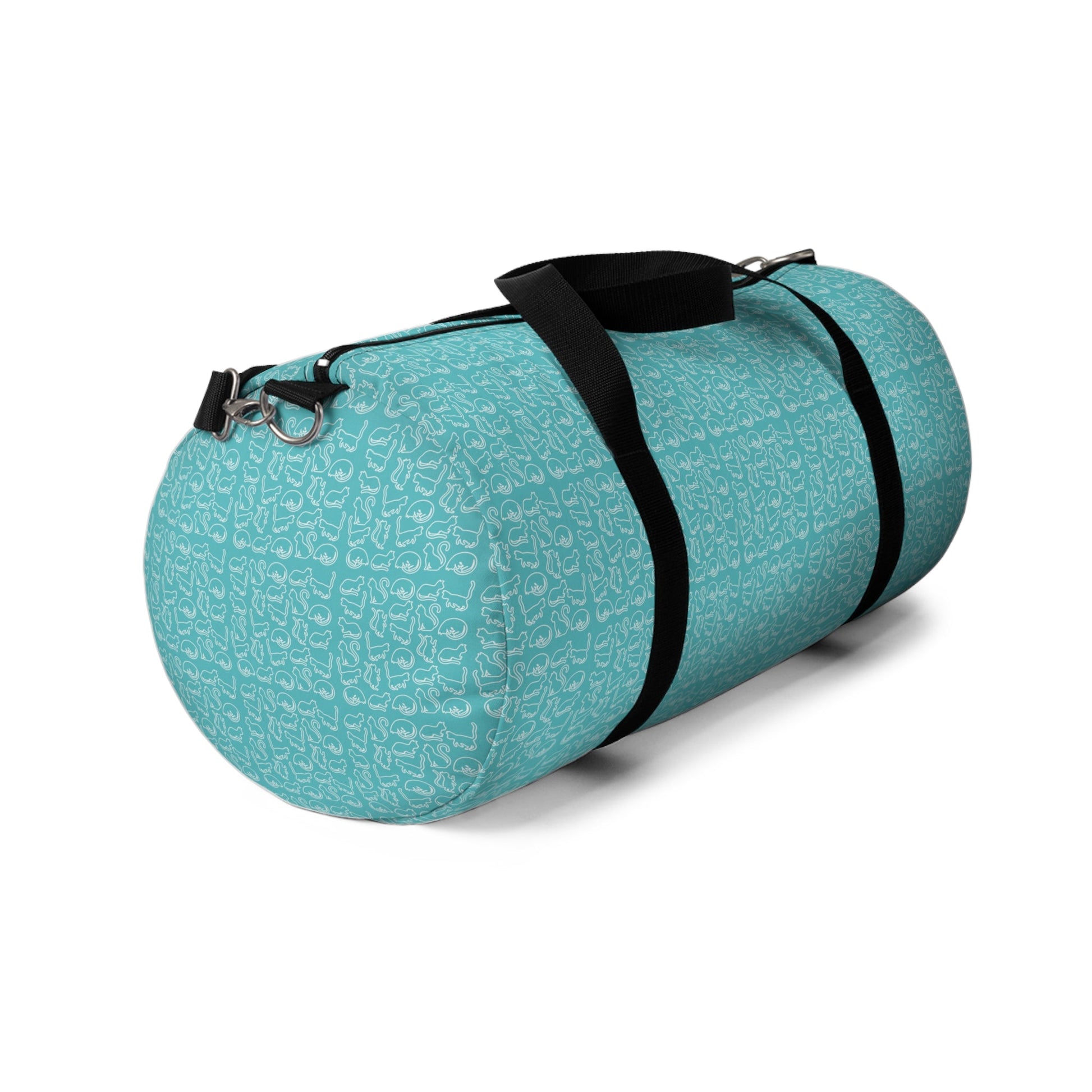 Turquoise Kitties Duffel Bag - Bags - Epileptic Al’s Shop