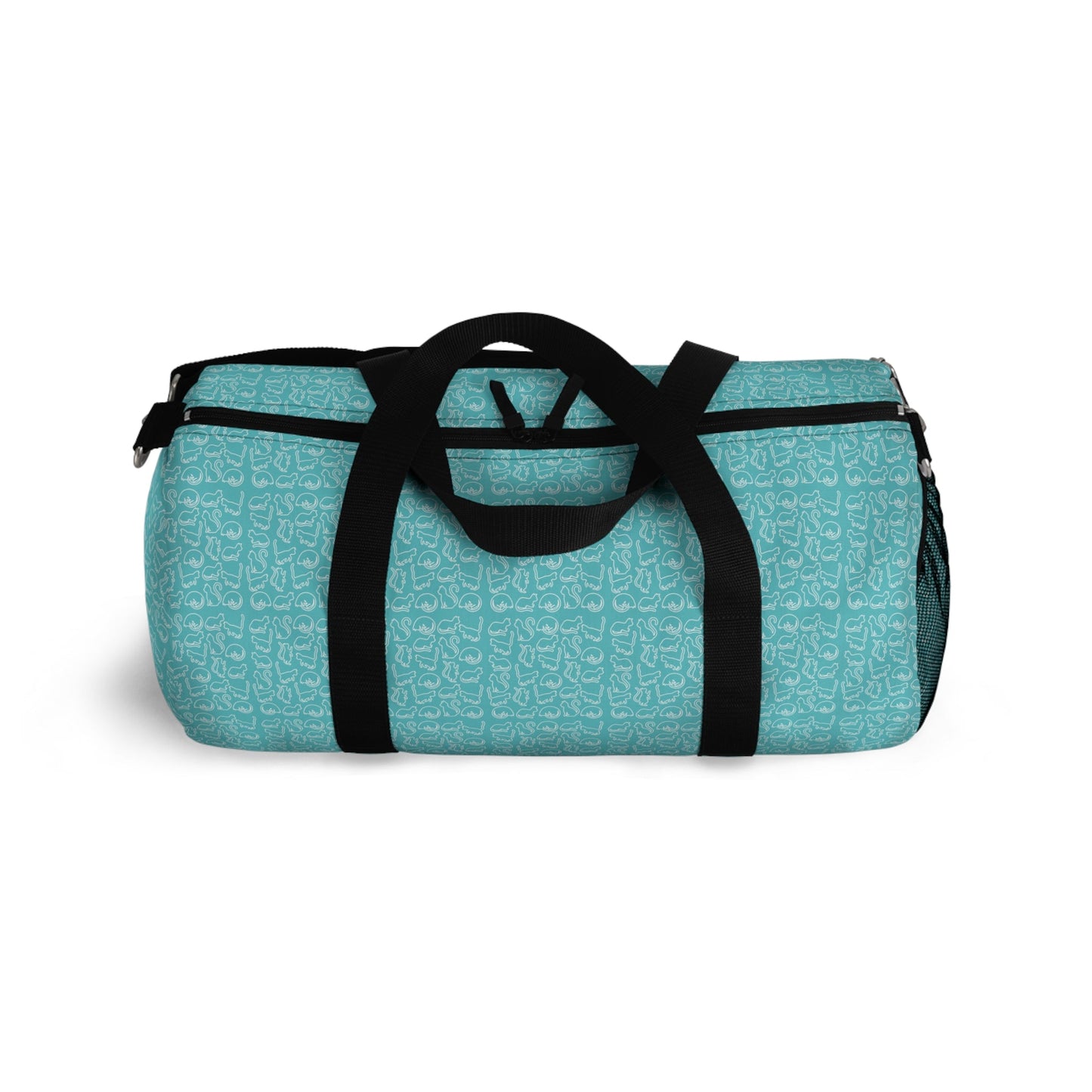 Turquoise Kitties Duffel Bag - Bags - Epileptic Al’s Shop