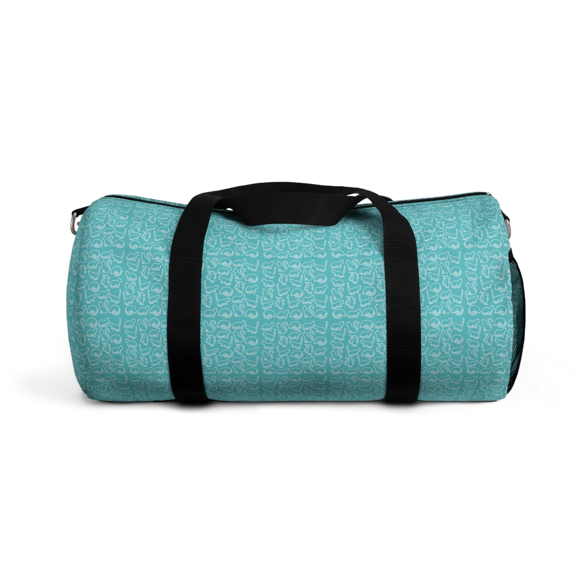 Turquoise Kitties Duffel Bag - Bags - Epileptic Al’s Shop