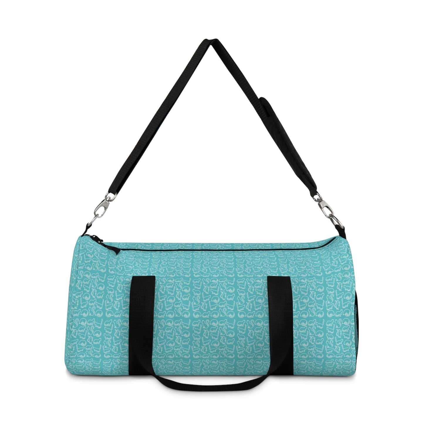 Turquoise Kitties Duffel Bag - Bags - Epileptic Al’s Shop