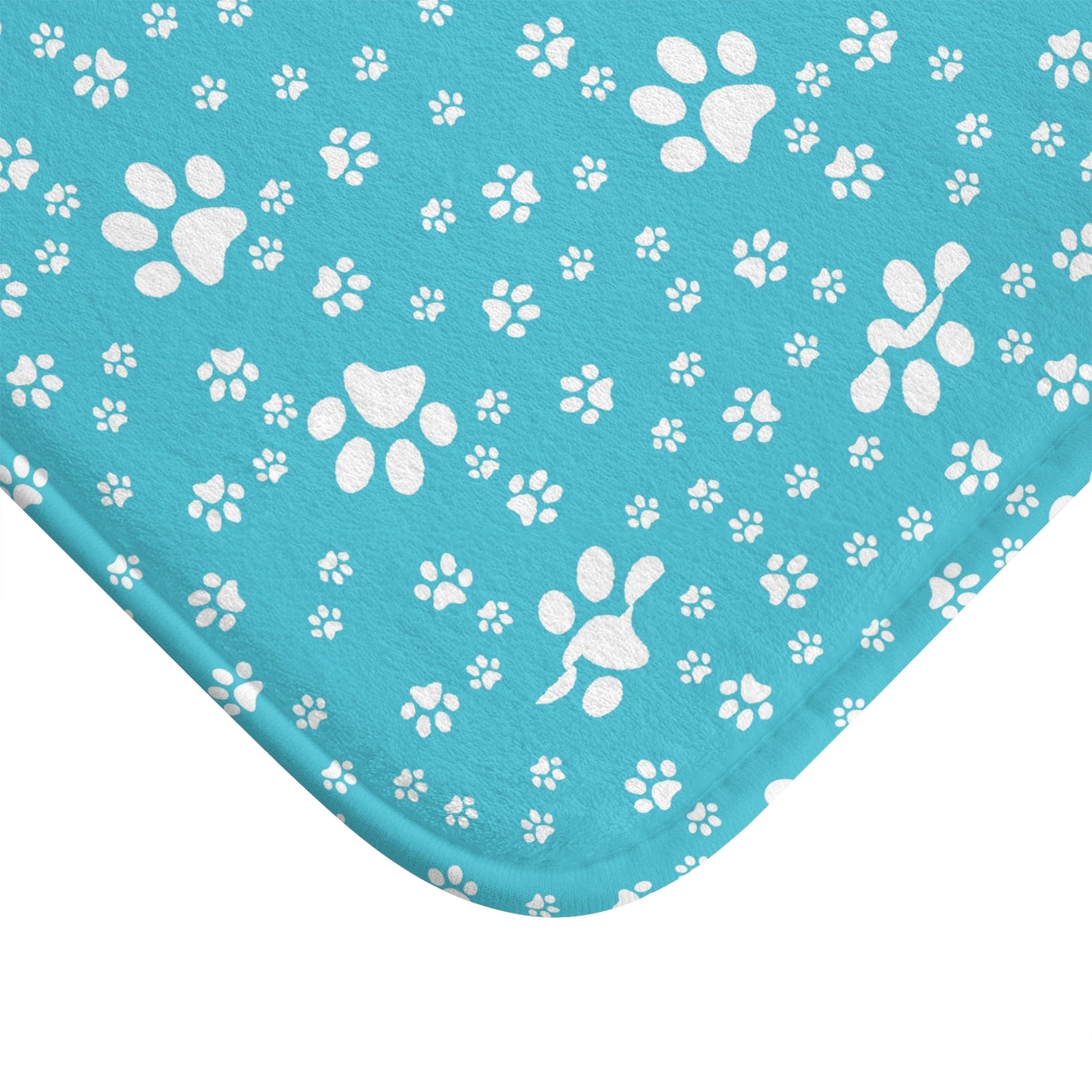 Turquoise Paw Bath Mat - Home Decor - Epileptic Al’s Shop