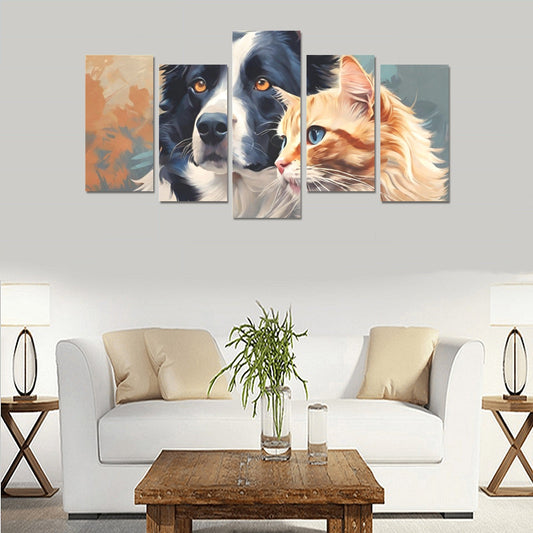 Unlikely Friends Canvas Wall Art Prints (No Frame) 5 - Pieces/Set E - Home Decor - Epileptic Al’s Shop