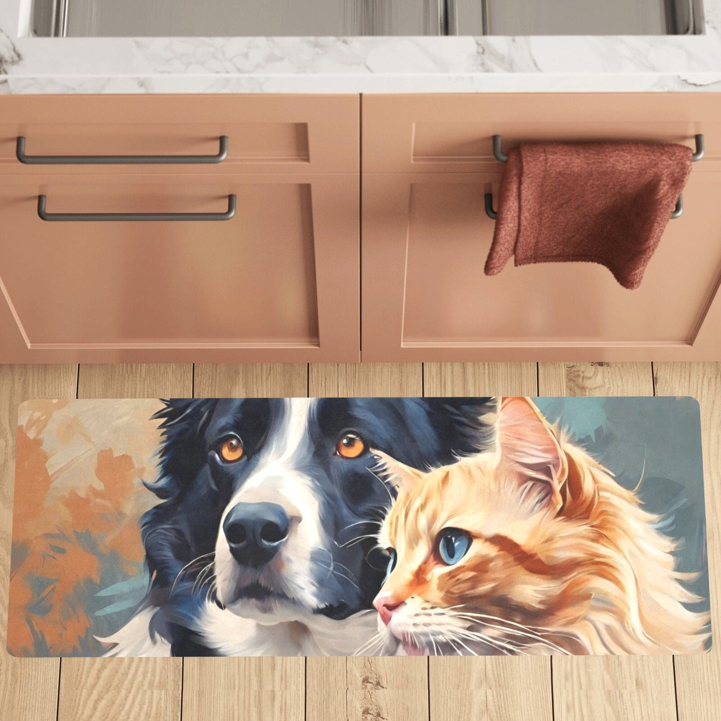 Unlikely Friends Kitchen Mat 48"x17"(Made In Queen) - Home Decor - Epileptic Al’s Shop