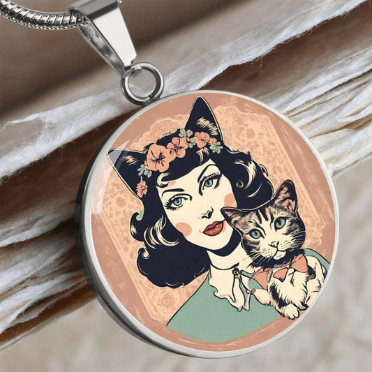 Vintage Cat Lady Necklace - Jewelry - Epileptic Al’s Shop