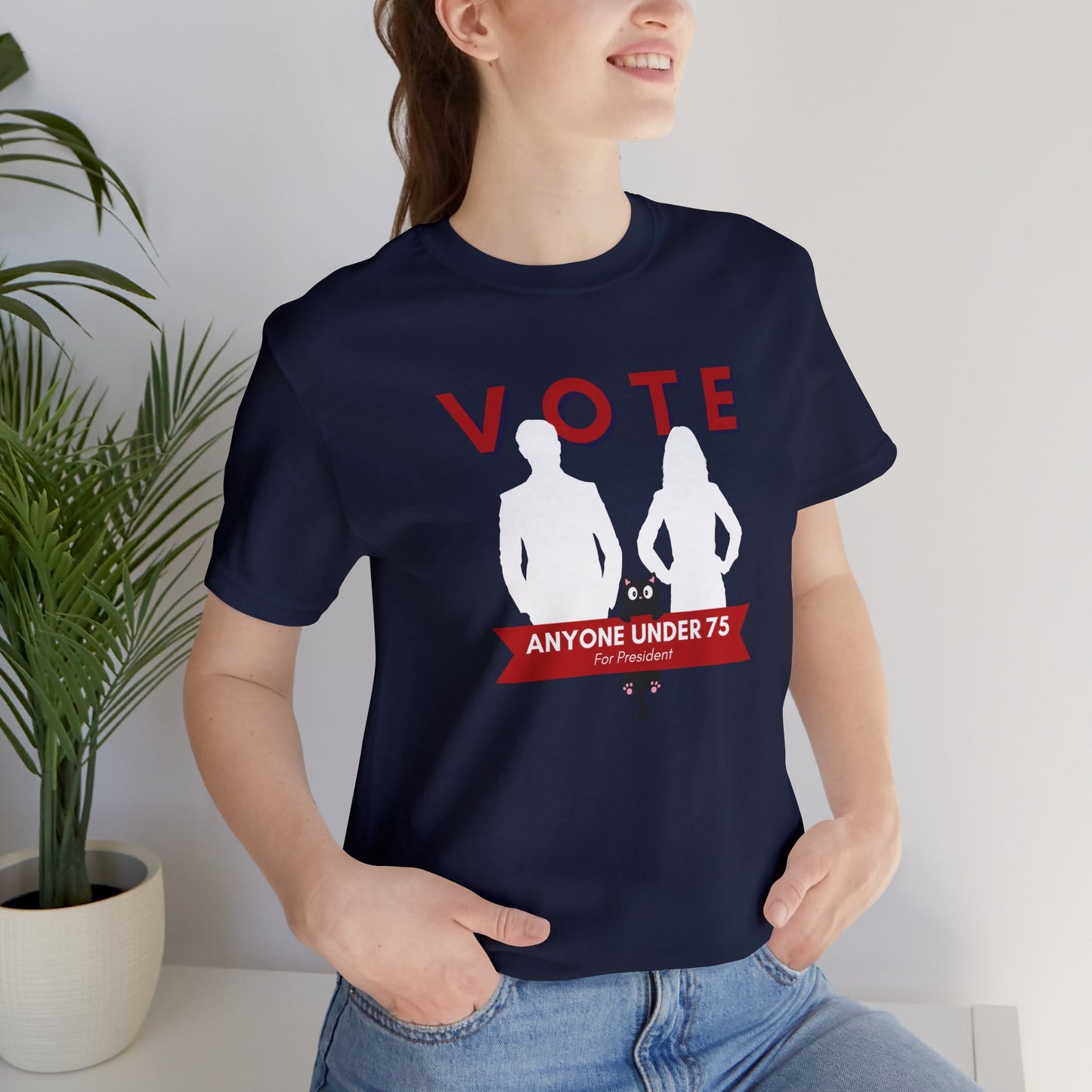 Vote Anyone Under 75 Unisex Jersey T - Shirt - T - Shirt - Epileptic Al’s Shop