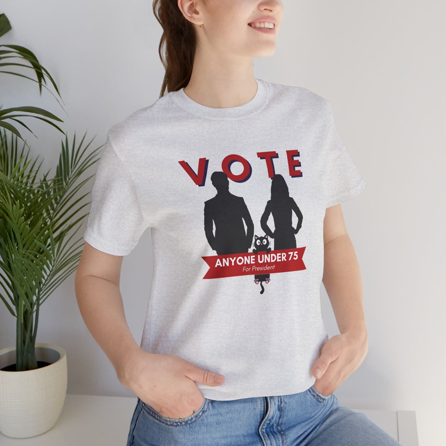 Vote Anyone Under 75 Unisex Jersey T - Shirt - T - Shirt - Epileptic Al’s Shop