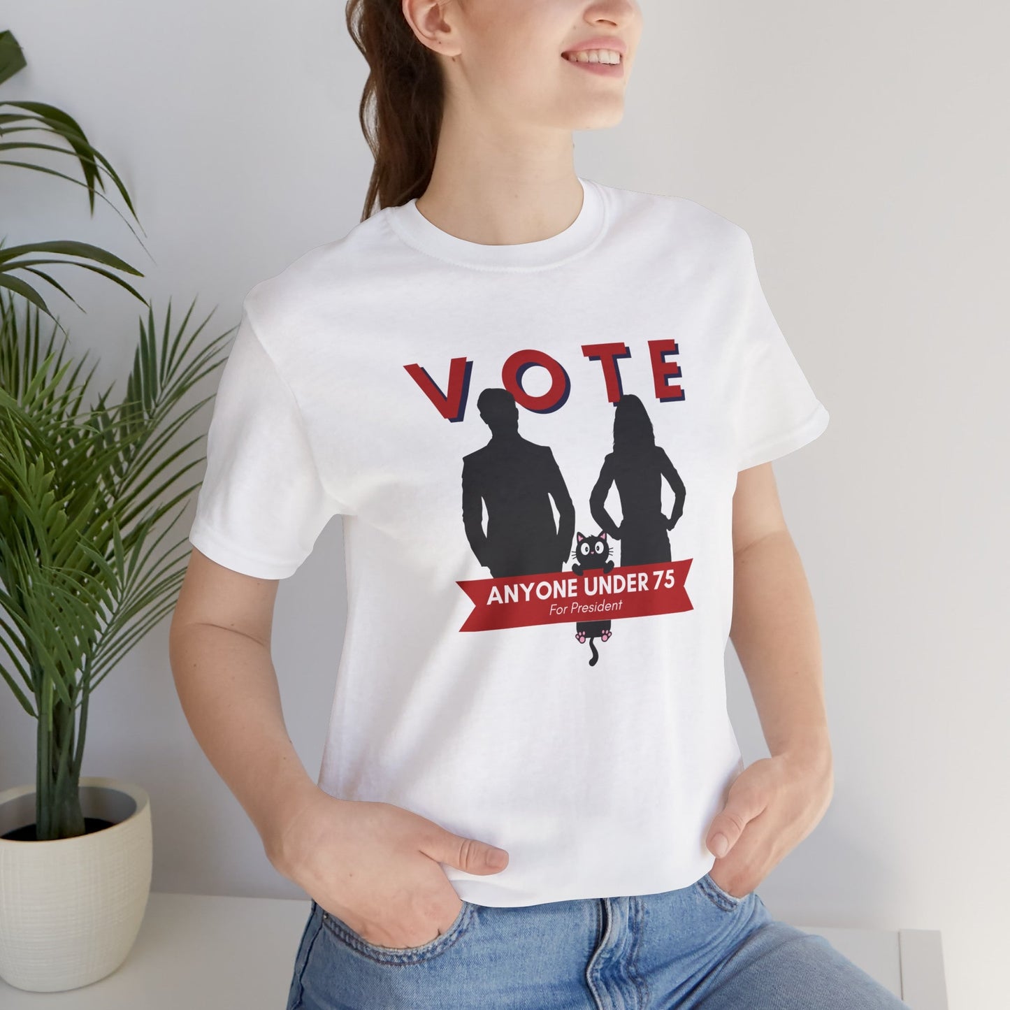 Vote Anyone Under 75 Unisex Jersey T - Shirt - T - Shirt - Epileptic Al’s Shop