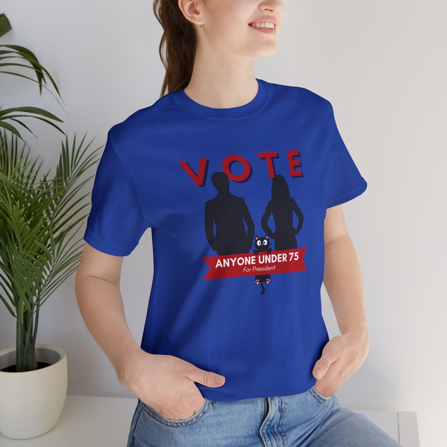 Vote Anyone Under 75 Unisex Jersey T - Shirt - T - Shirt - Epileptic Al’s Shop