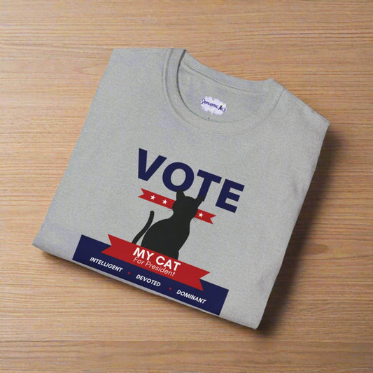 Vote My Cat Unisex Softstyle T - Shirt - T - Shirt - Epileptic Al’s Shop