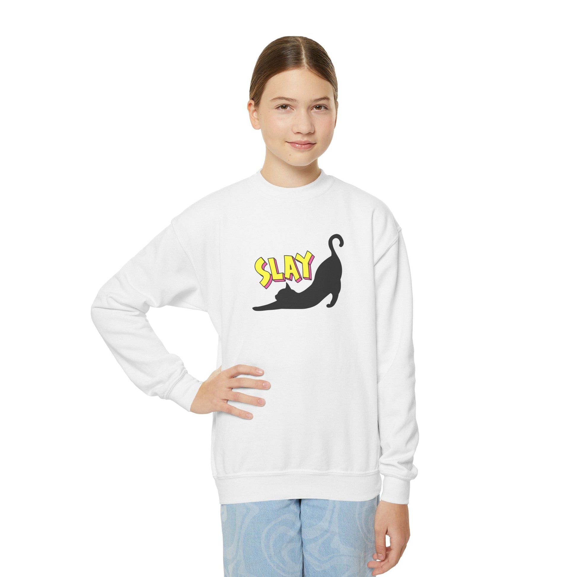 Wake Up & Slay Youth Crewneck Sweatshirt - Kids clothes - Epileptic Al’s Shop