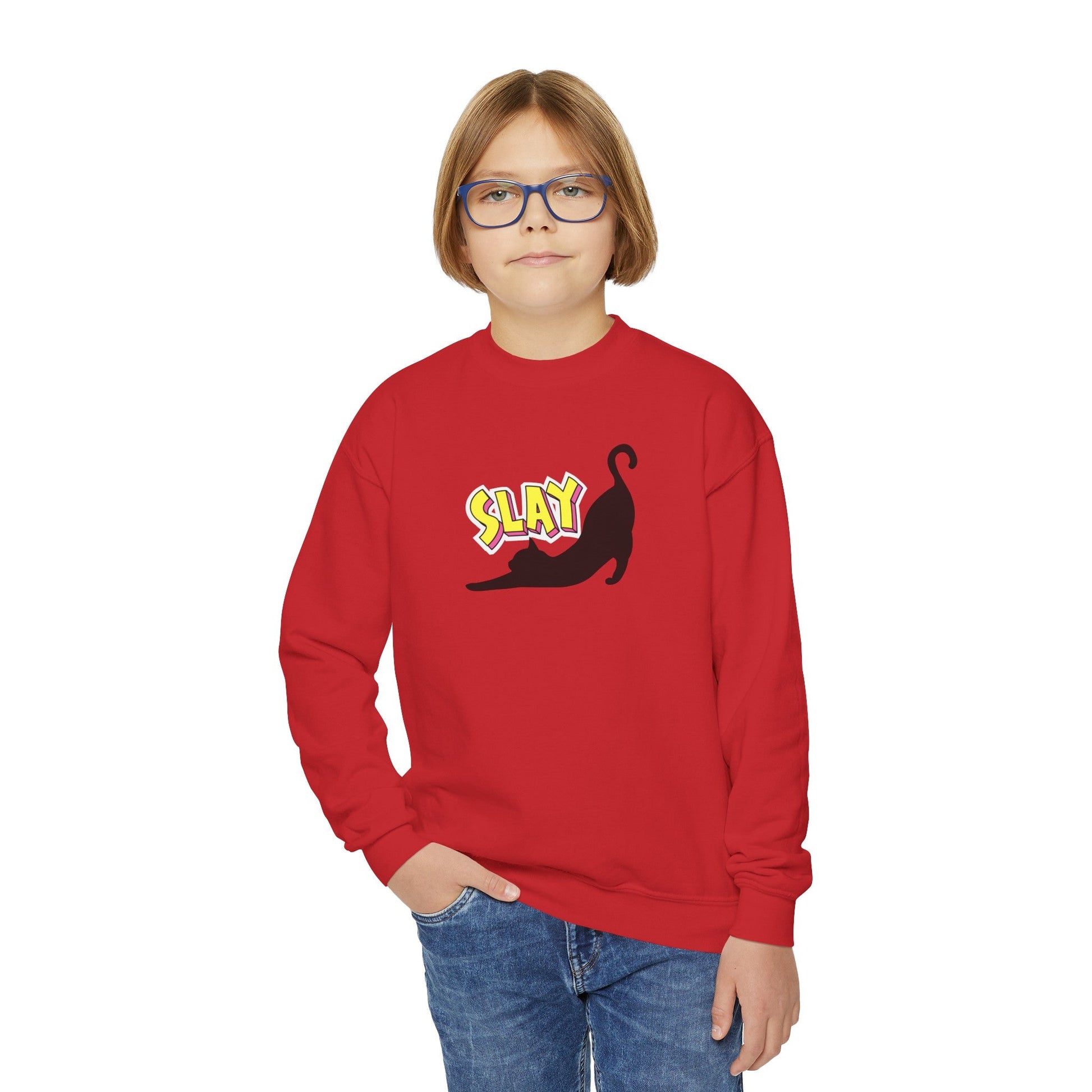 Wake Up & Slay Youth Crewneck Sweatshirt - Kids clothes - Epileptic Al’s Shop