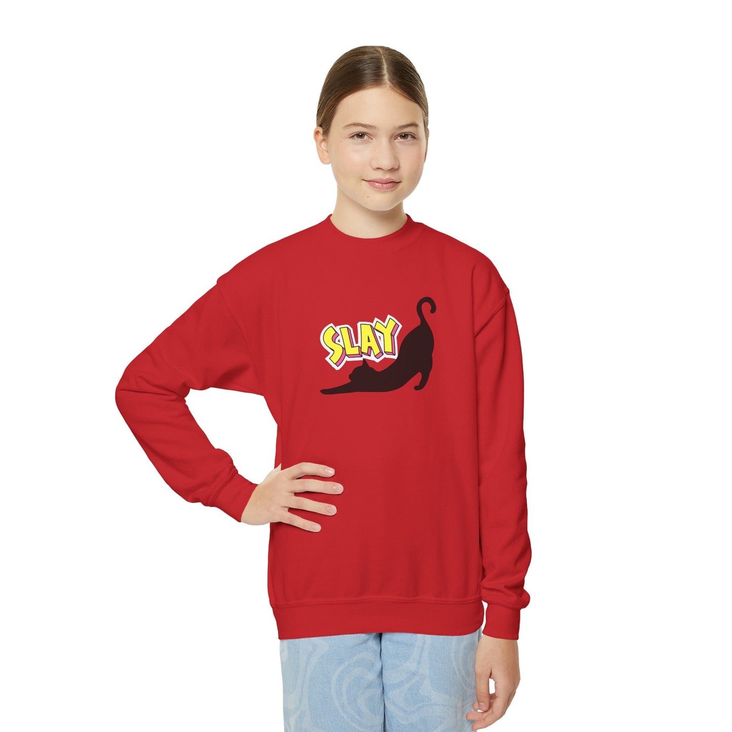 Wake Up & Slay Youth Crewneck Sweatshirt - Kids clothes - Epileptic Al’s Shop