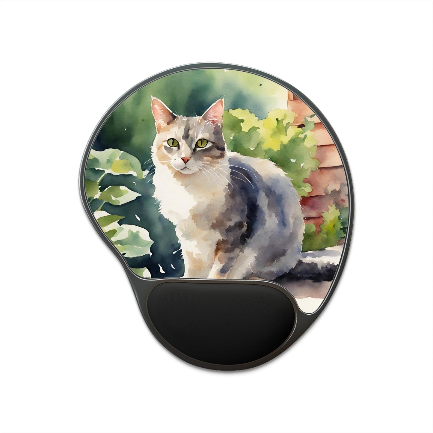 Watercolor Cat Mouse Pad With Wrist Rest - Home Decor - Epileptic Al’s Shop