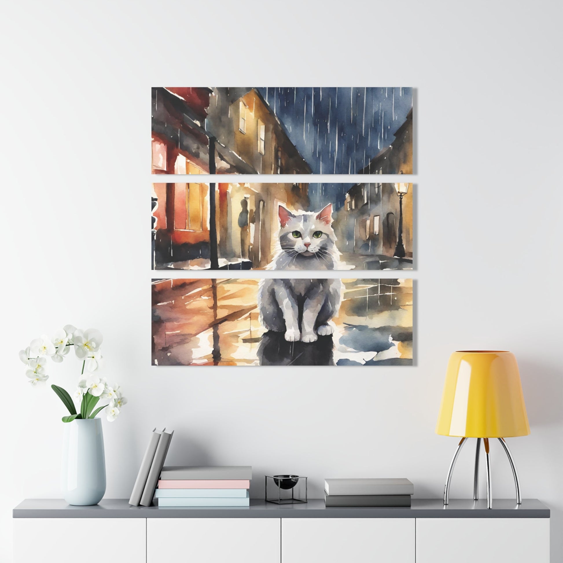 Wet Kitty Acrylic Prints (Triptych) - Home Decor - Epileptic Al’s Shop