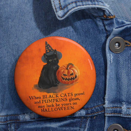 When Black Cats Prowl Pin Buttons - Accessories - EpiAl's Shop