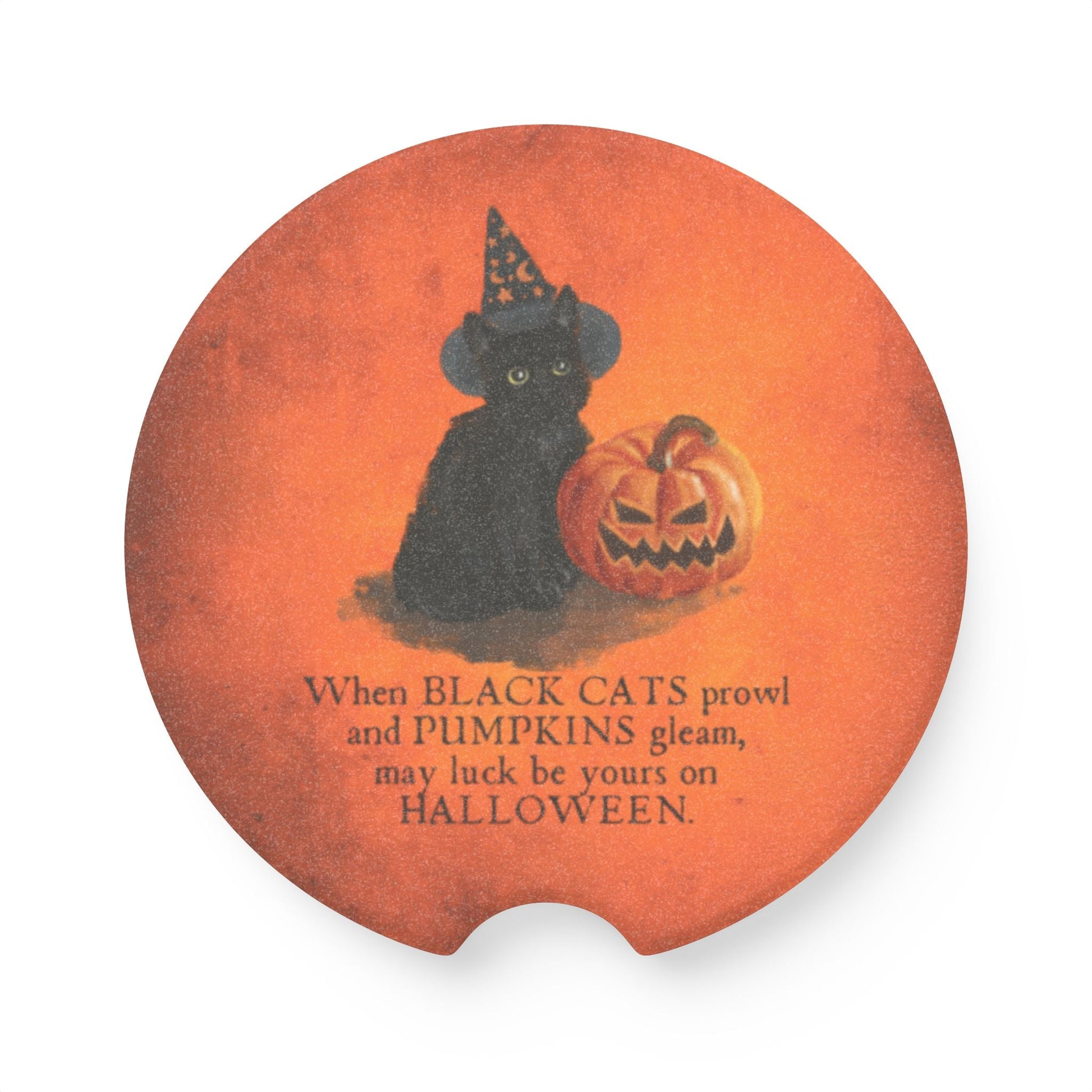 When Black Cats Prowl Soapstone Car Coaster - Home Decor - EpiAl's Shop