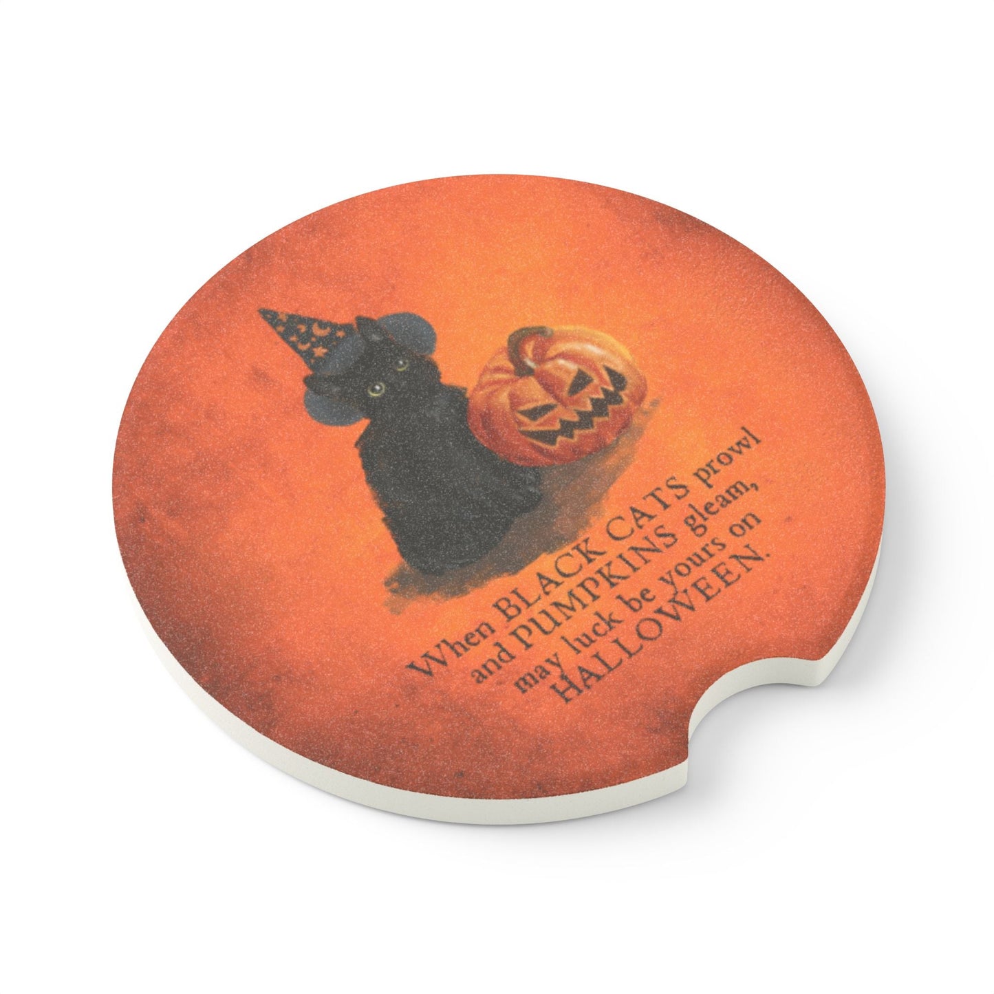 When Black Cats Prowl Soapstone Car Coaster - Home Decor - EpiAl's Shop