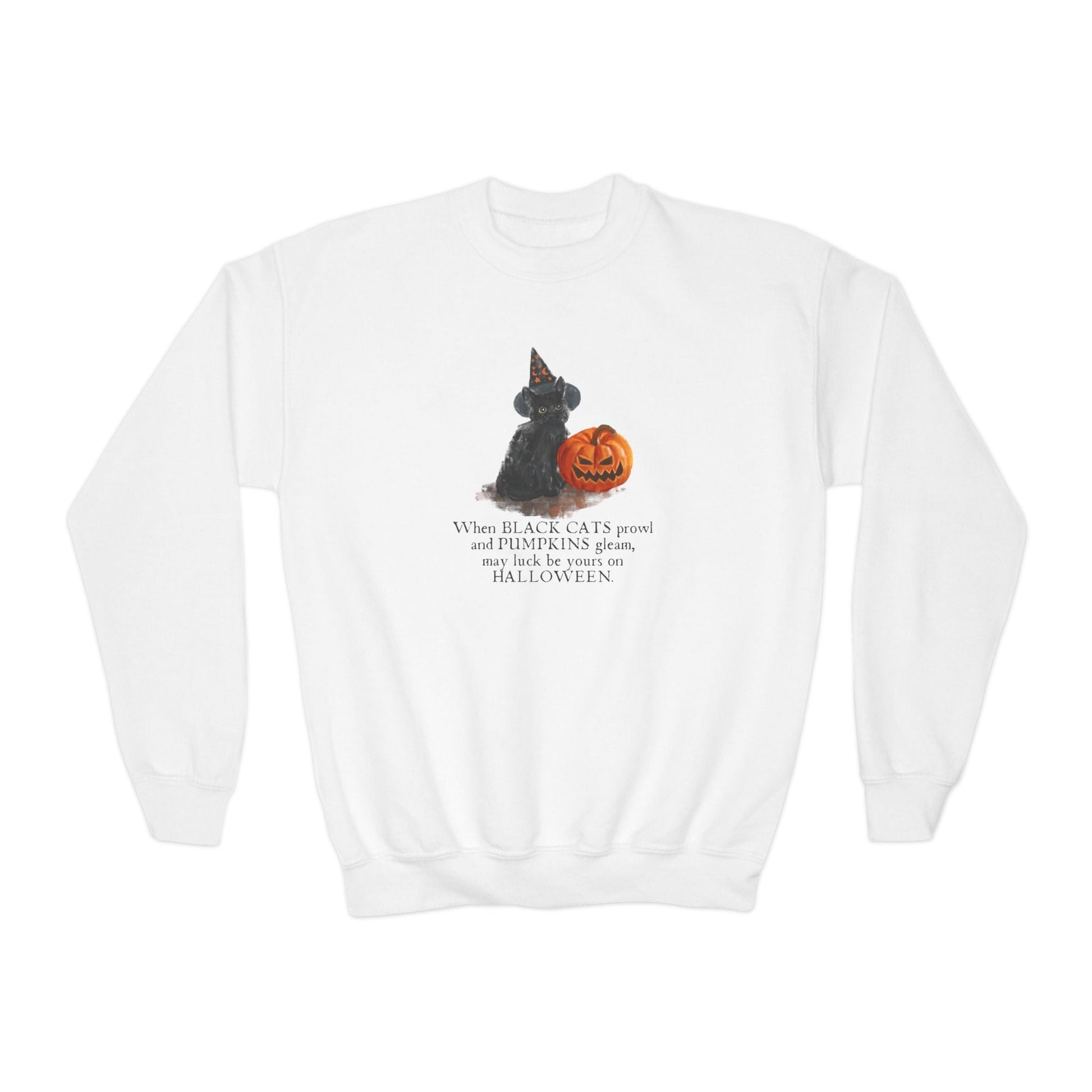 When Black Cats Prowl Youth Crewneck Sweatshirt - Kids clothes - EpiAl's Shop