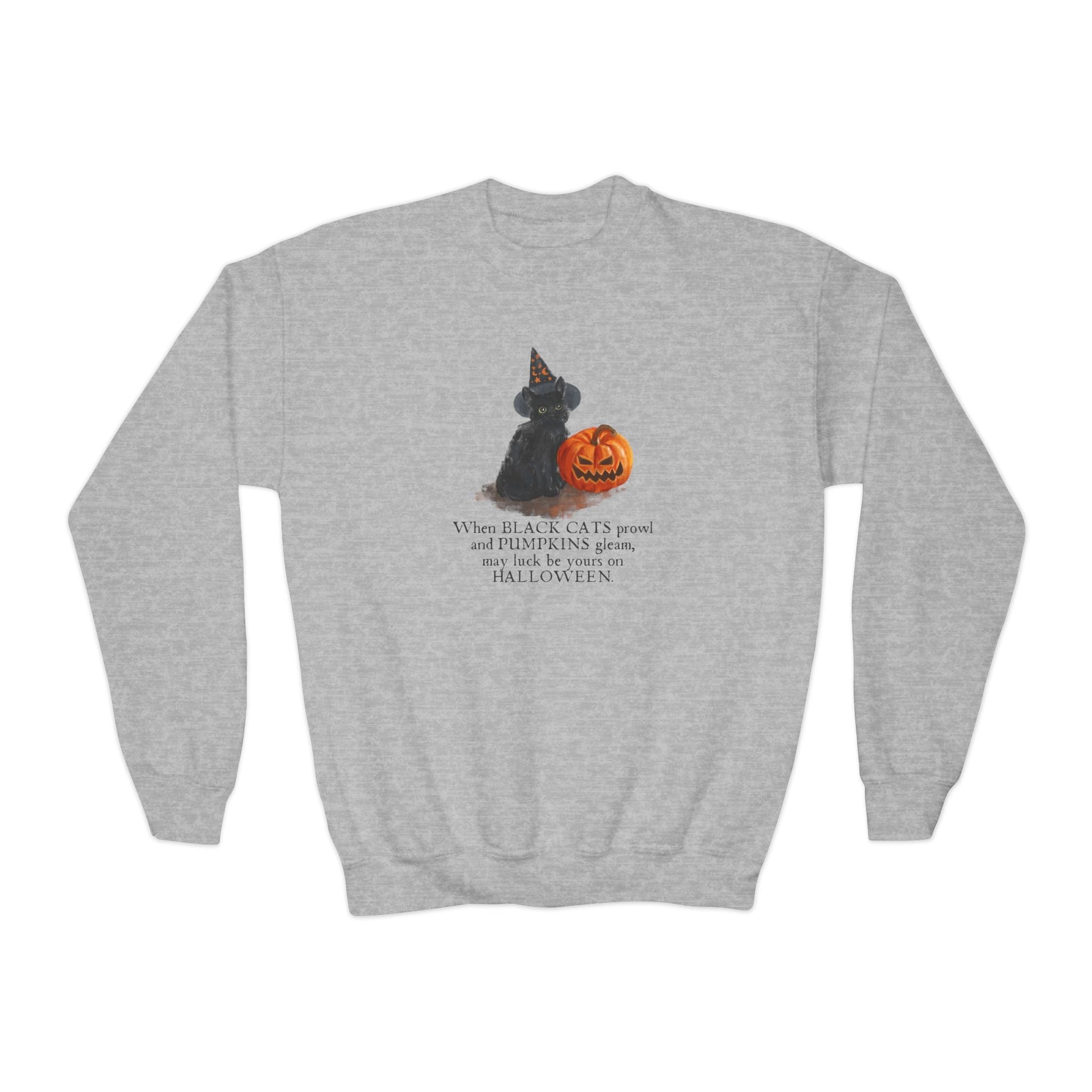 When Black Cats Prowl Youth Crewneck Sweatshirt - Kids clothes - EpiAl's Shop