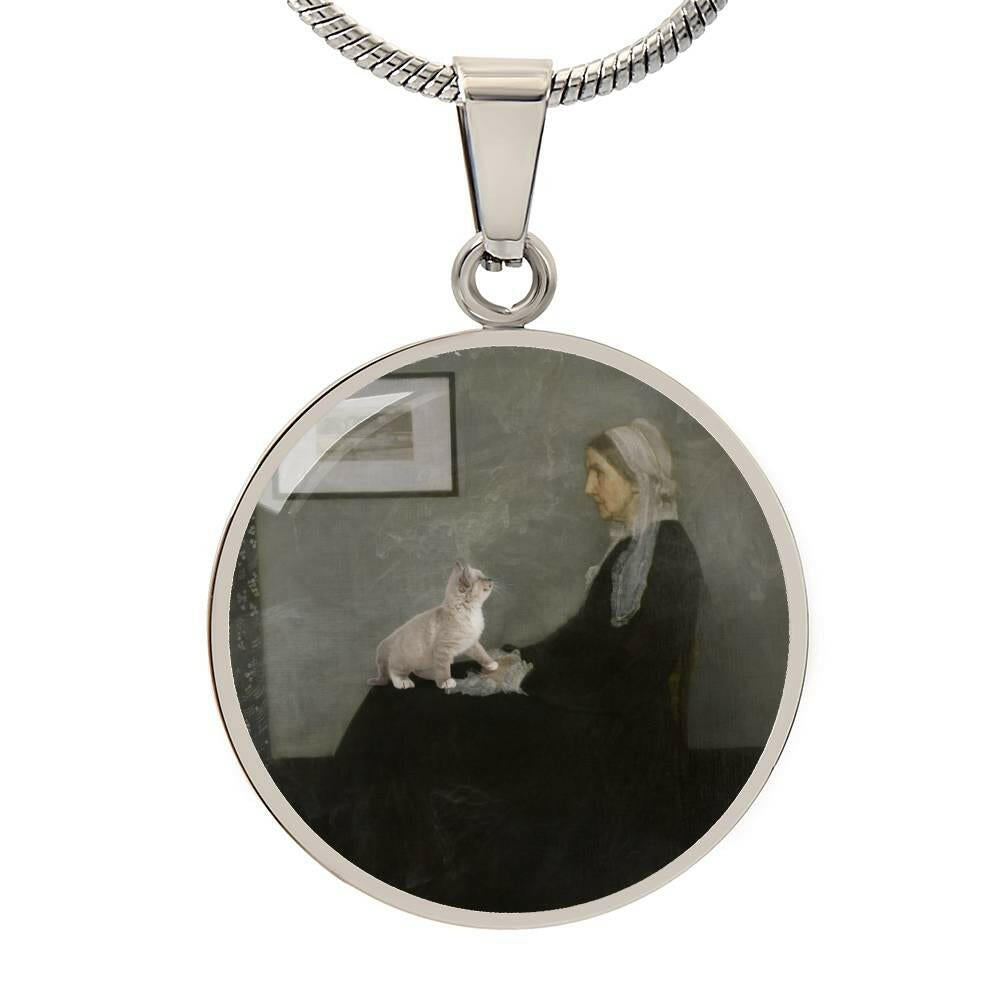 Whistler's Mother's Cat Necklace - Jewelry - Epileptic Al’s Shop