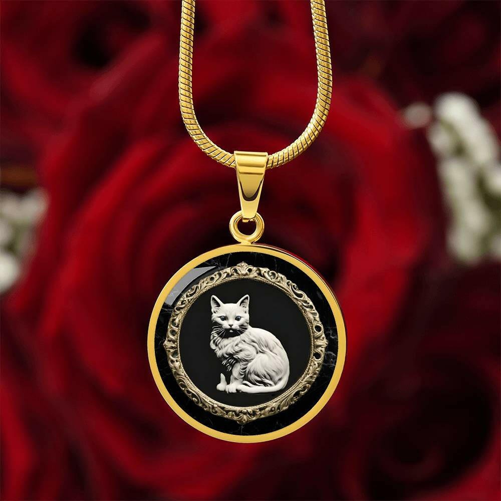 White Cat Cameo Necklace - Jewelry - Epileptic Al’s Shop