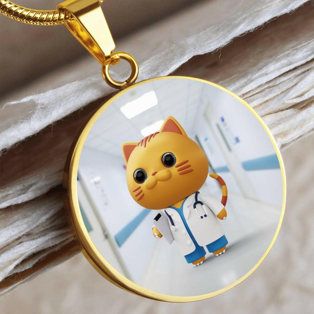 White Coat Kitty Necklace - Jewelry - Epileptic Al’s Shop