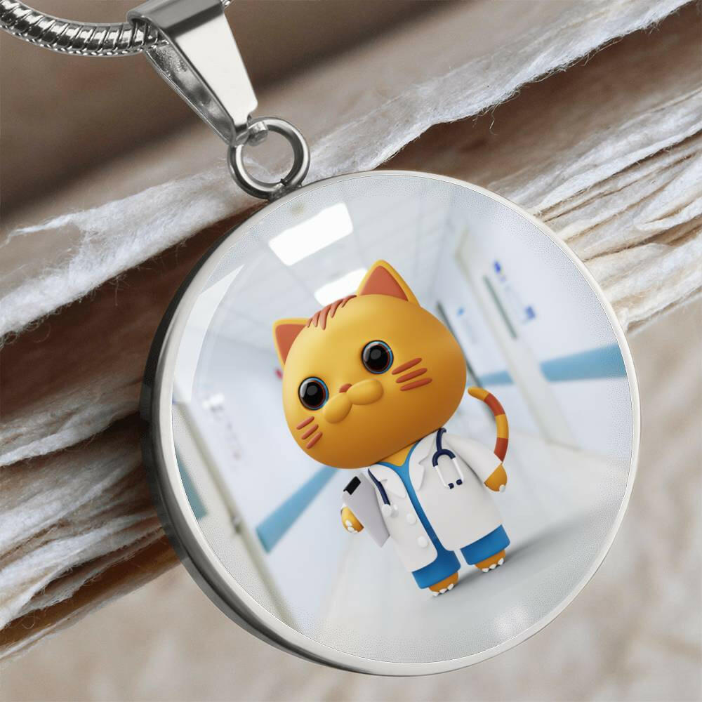 White Coat Kitty Necklace - Jewelry - Epileptic Al’s Shop