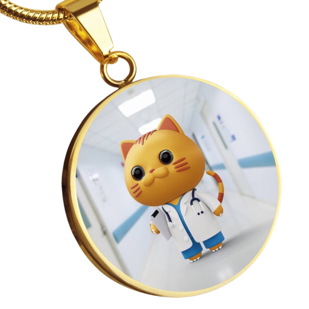 White Coat Kitty Necklace - Jewelry - Epileptic Al’s Shop