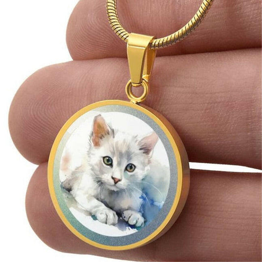 White Kitty Necklace - Jewelry - Epileptic Al’s Shop