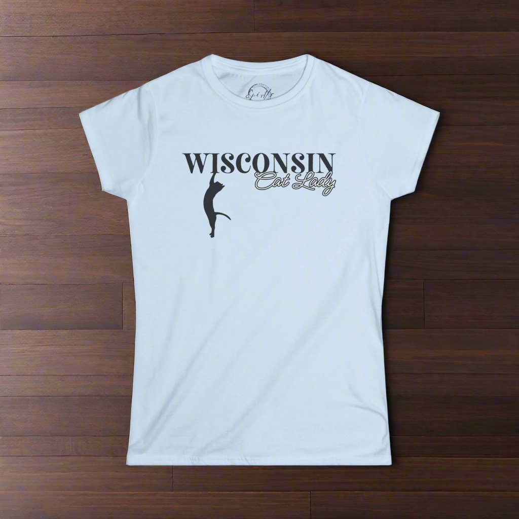 Wisconsin Cat Lady Softstyle Tee - T - Shirt - EpiAl's Shop