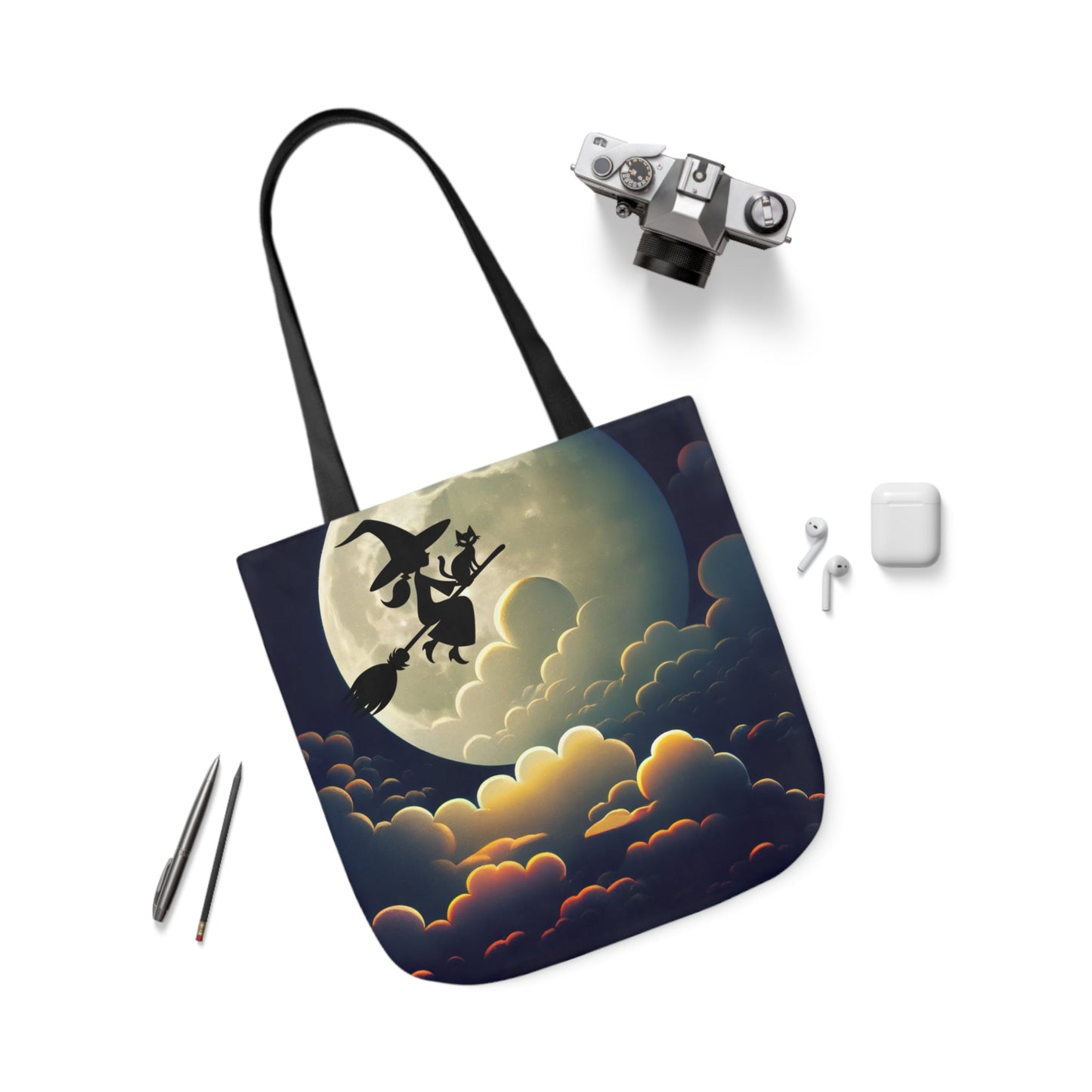 Witch and Cat Trick or Treat Canvas Tote Bag - Accessories - EpiAl's Shop