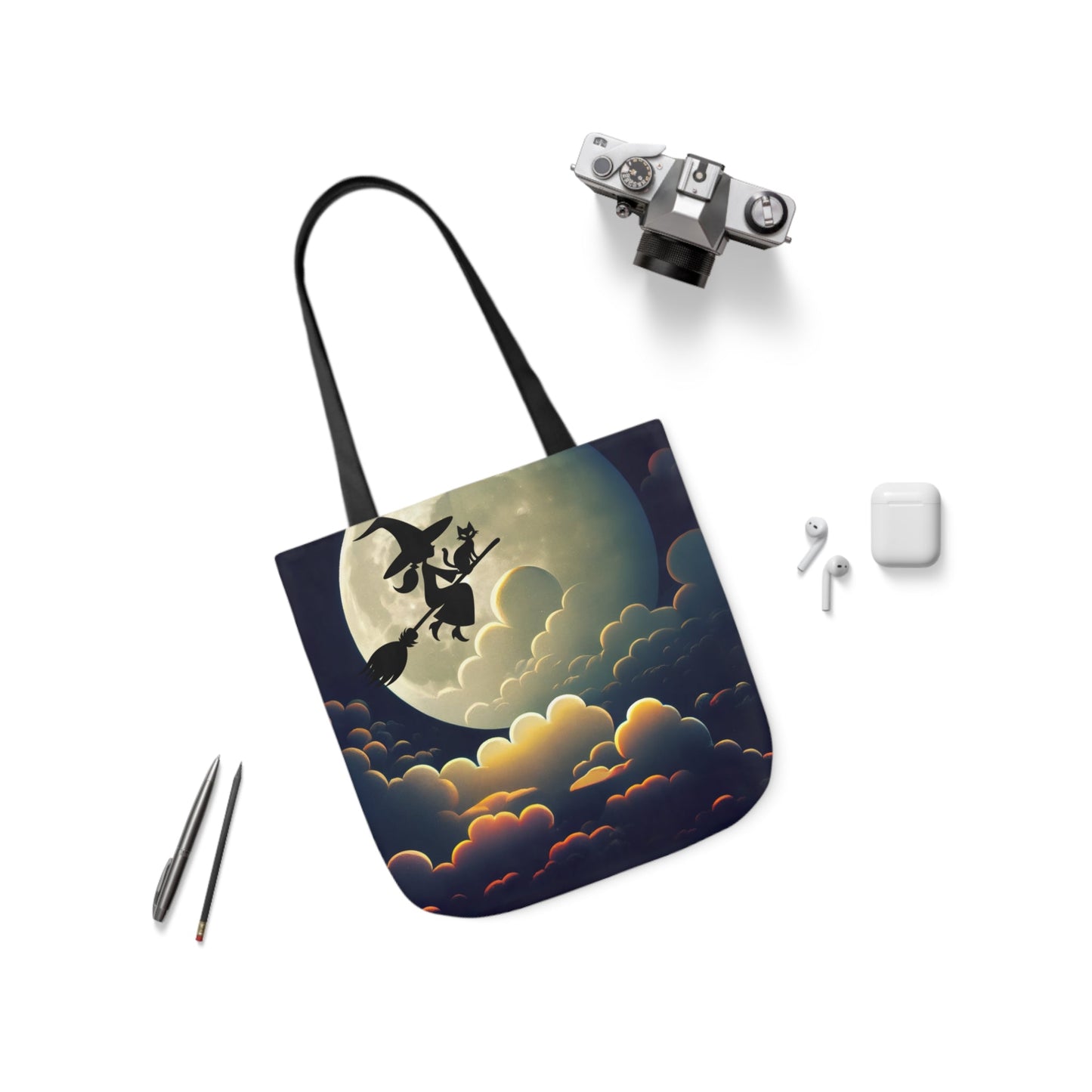 Witch and Cat Trick or Treat Canvas Tote Bag - Accessories - EpiAl's Shop