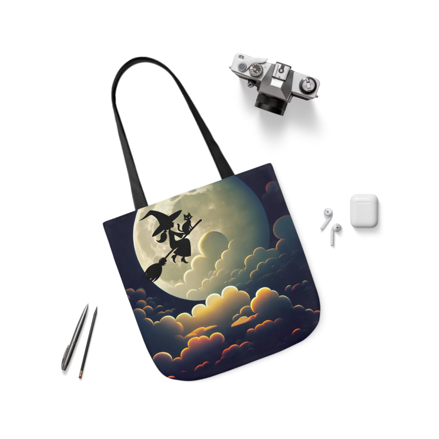 Witch and Cat Trick or Treat Canvas Tote Bag - Accessories - EpiAl's Shop